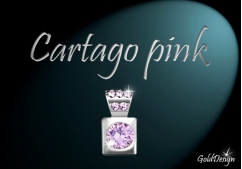 Cartago pink - přívěsek rhodium 